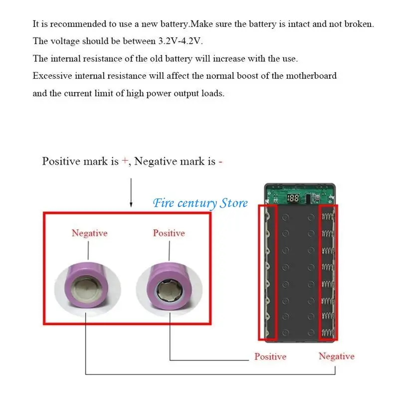 J6PA 8pcs 18650 Battery Holder Box Welding Storage Box DIY for Case