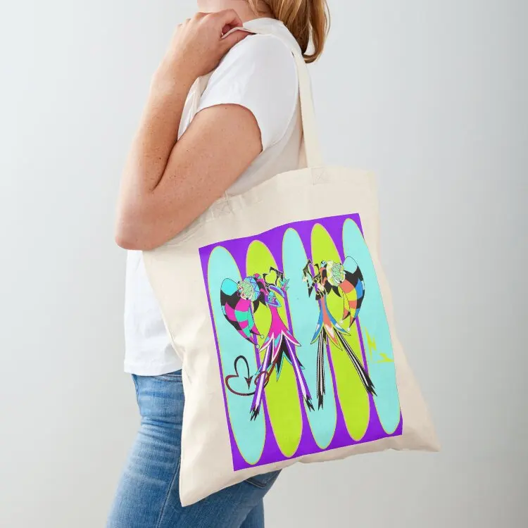 

Fizz Loves You (Robotic Fizzarolli / Robo Fizz and Fizzarolli) // Purple Back Tote Bag Eco bag tote bags men