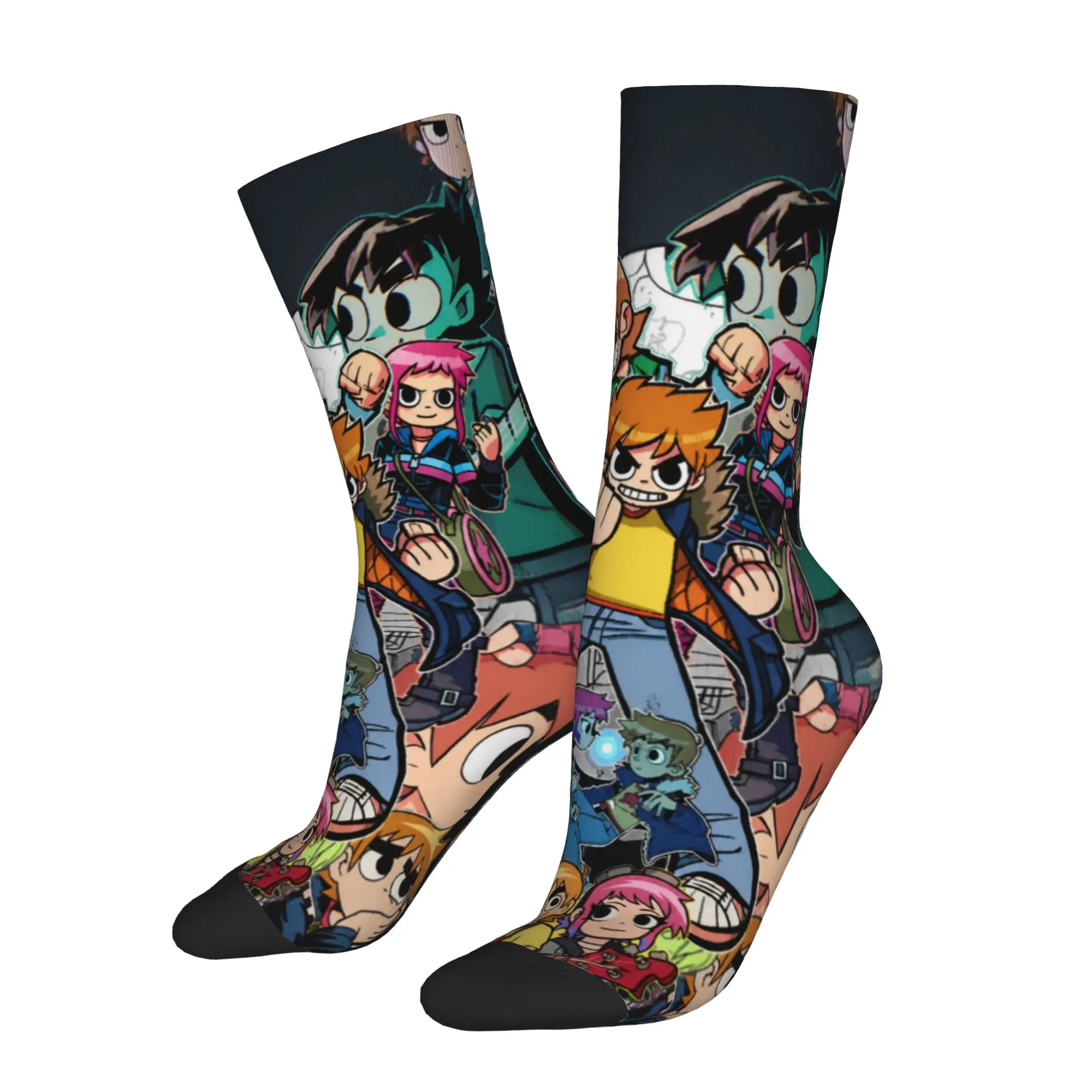 Hip Hop Women Men Socks Scott Pilgrim vs. the World Merchandise Cute  Skateboard Socks All Season