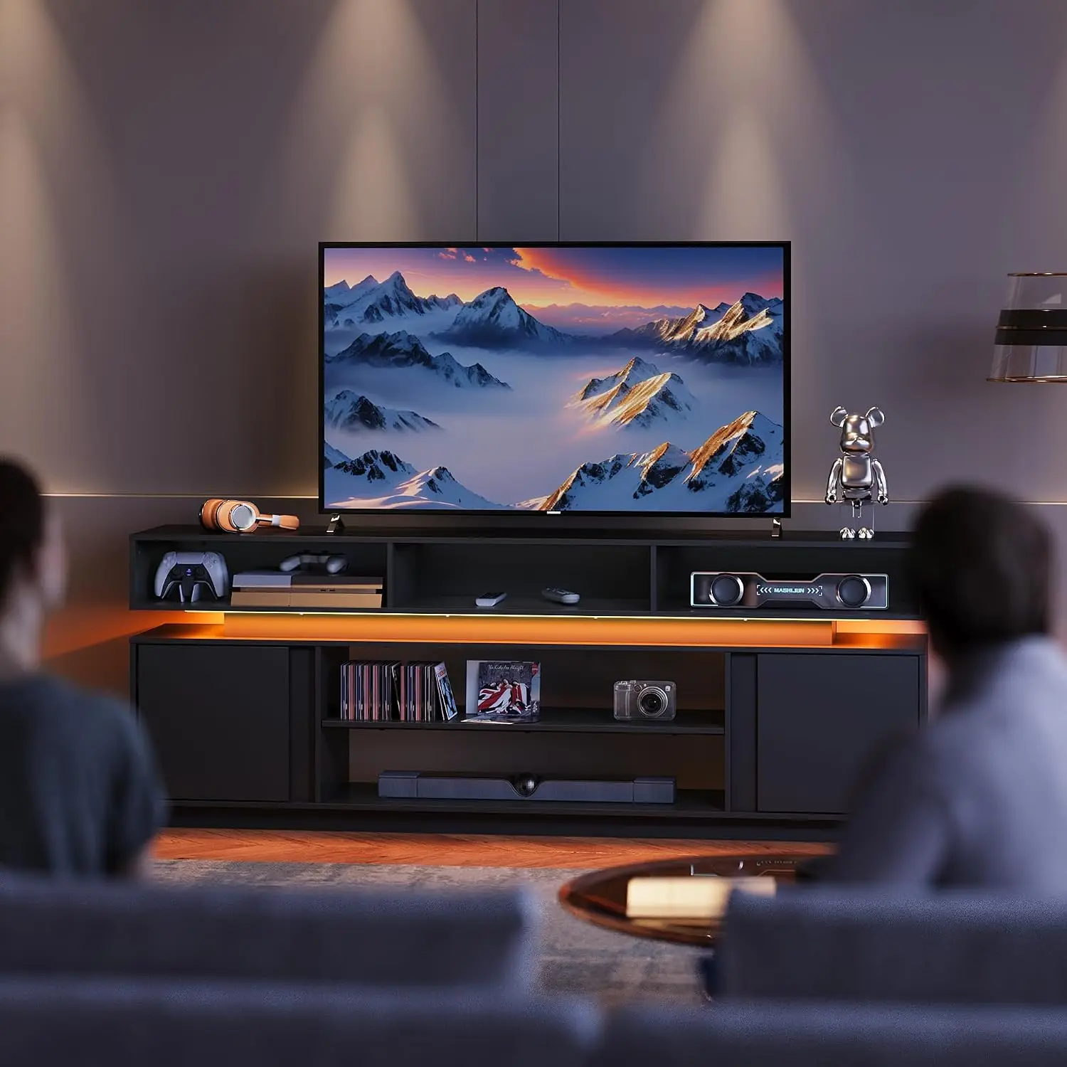 Modern TV Stand 75 Inch Entert - đánh giá và giá Gaming Console Entertainment Center