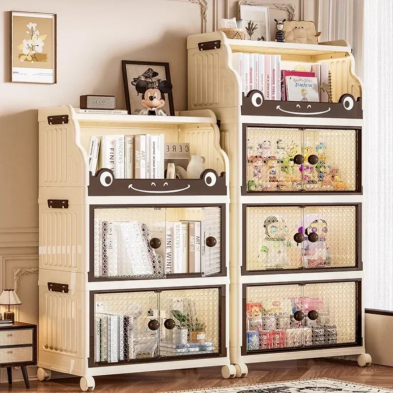 Multi-functional Children's Bookshelf Floor Shelf Household Storage Shelf Large Capacity Organizing Locker