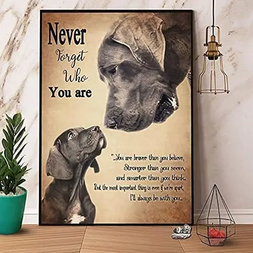 Vintage Tins Signs Great Dane Never Forget Who You are Metal Sign Vintage Home Decor Rustic Aluminum Tin Signs Wall Art Met sign
