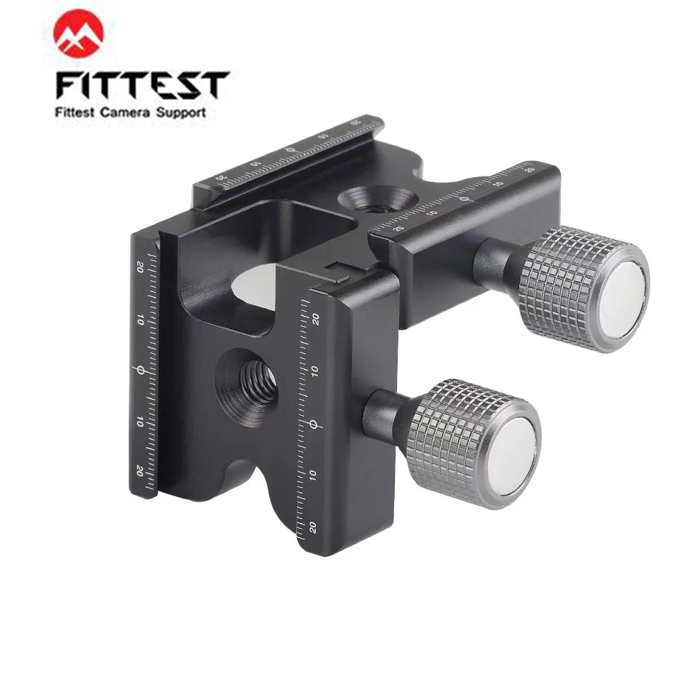 FITTEST D290 90 Degree Double Right Angle Clamp Duo Screw-knob Clamp 50mm Arca Swiss RRS SUNWAYFOTO Compatible Right Angle Clamp