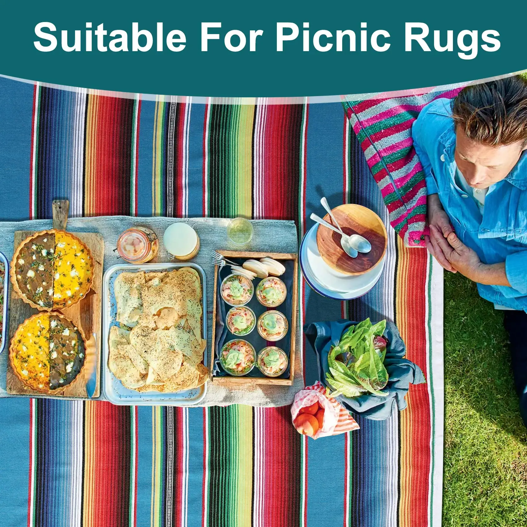 Mexicaanse Deken Sarape Picknick Tapijt Gooien Tafelkleed Hot Rod Voor Yoga Party, 120X180Cm