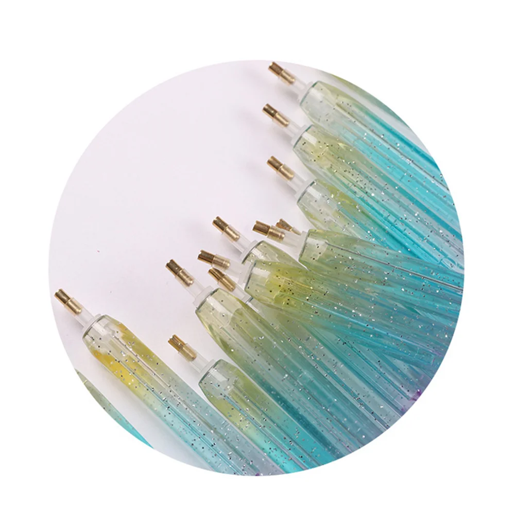 2 szt. Pióro do nakładania dżetów, pojedyncza końcówka, plastikowa igła, narzędzie do rękodzieła, do użytku domowego i biurowego