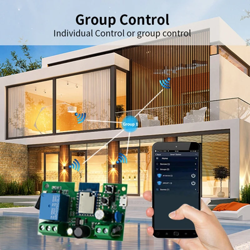 Tuya สมาร์ท Wifi สวิทช์ AC85-250V รีเลย์โมดูลรีโมทคอนโทรลไร้สาย Inching Self-Locking Timering Receiver