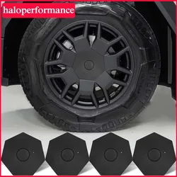 For Tesla Cybertruck 2024 Modification Kit Anti-Rust 4PCs Hub Caps Center ABS Cover Decoration Removable