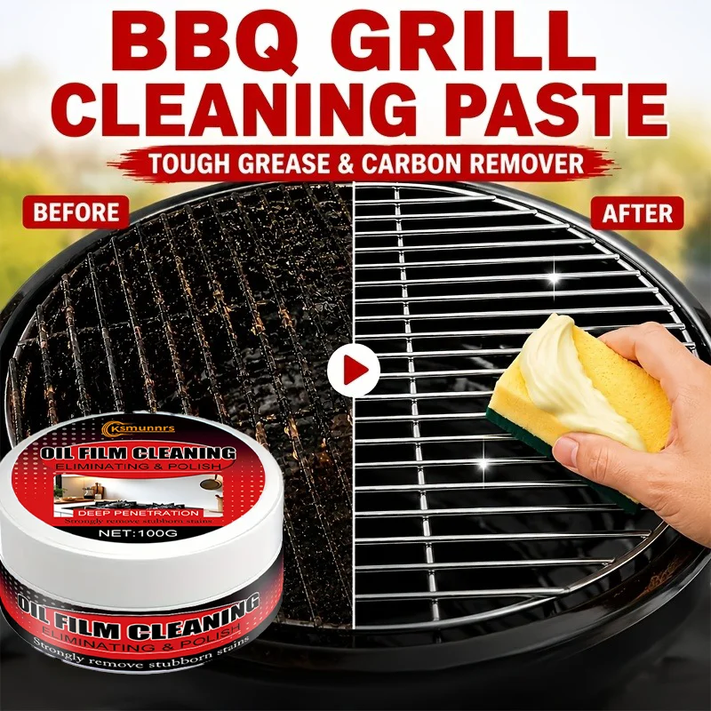 Kitchen Grease Cleaning Paste for Air Fryers Induction Cookers Cookware Stoves Grills Ovens - Heavy-Duty Degreaser Paste