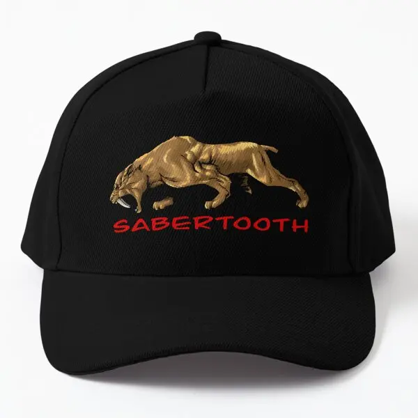 

Sabertooth Tiger Baseball Cap Hat Women Solid Color Printed Summer Casual Fish Boys Bonnet Casquette Sport Sun Spring Black