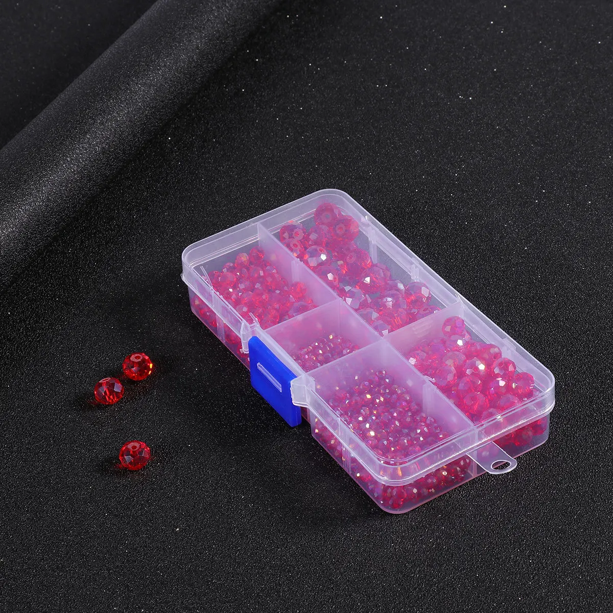 

1 Box of 710PCS DIY Jewelry Accessory Flat Artificial Crystal Glass Beads Colorful Plating Loose Beads Delicate Jewelry Making B