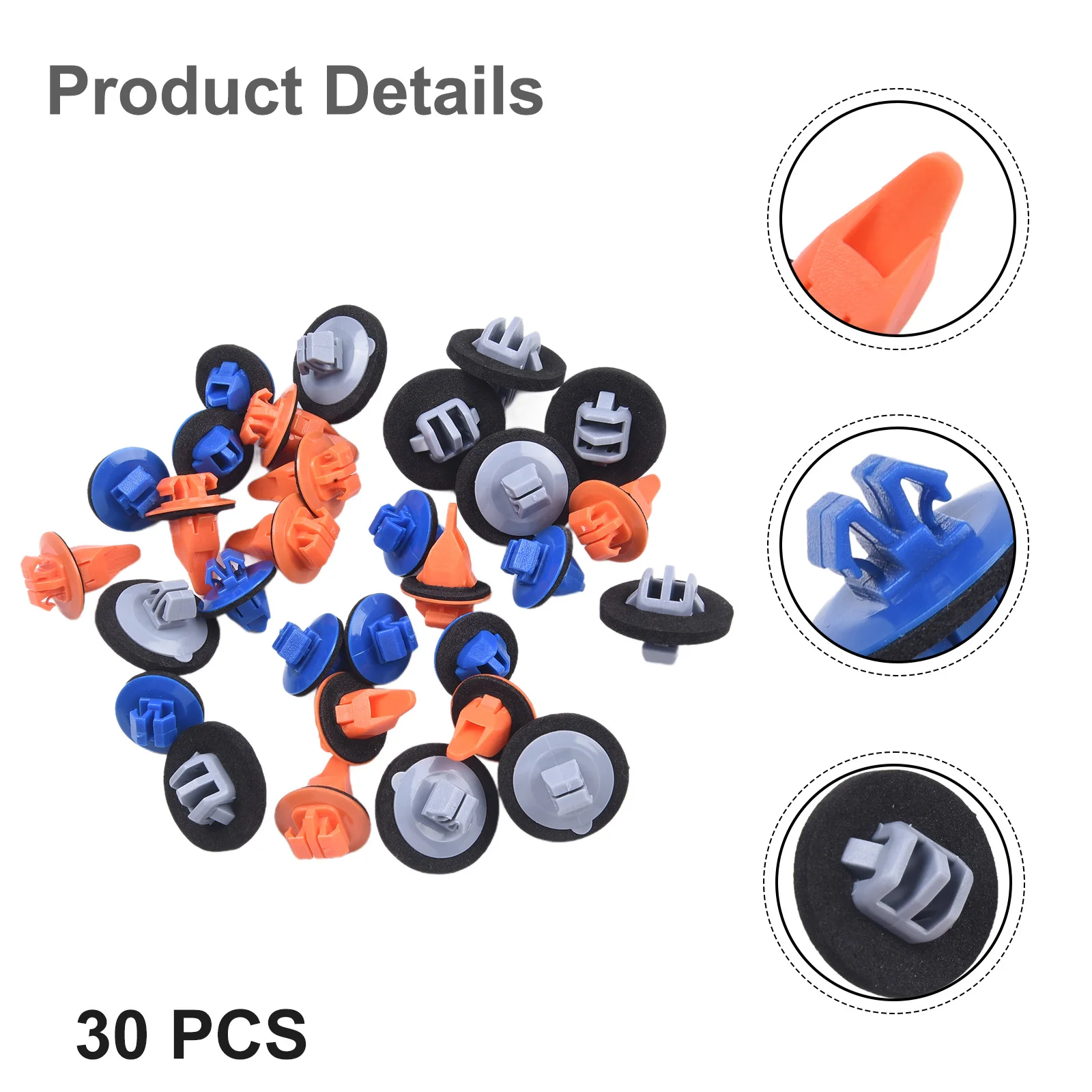 Repair Kit for Car Side Moulding Panels 30pcs Clips and Sealers Compatible with For Toyota For Cruiser 2003-2011