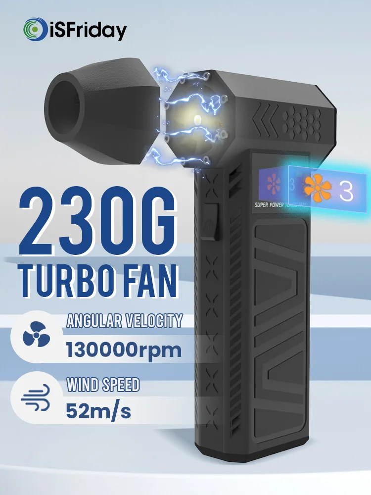 X3 Turbo Jet Fan Powerful Air Blower 130000RPM Adjustable Wind Speed 52m/s Electric Blower Brushless Motor Handheld Duct Fan 송풍기