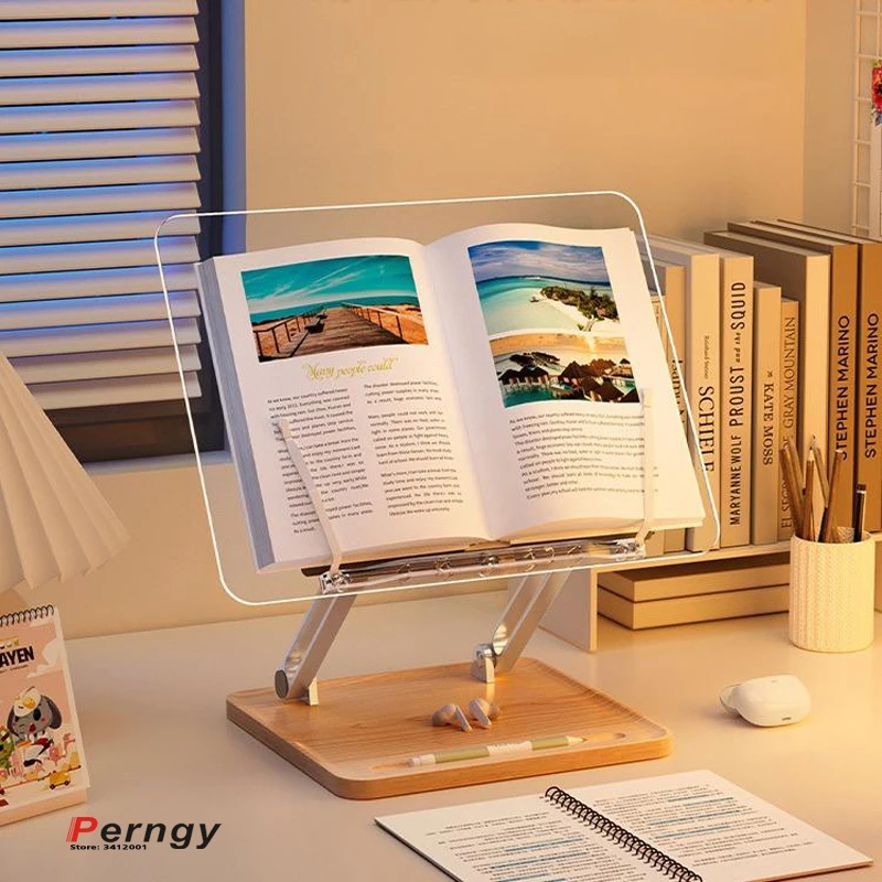 BG-4B transparent acrylic Reading book Rack desk stand Office Notebook Tray Book multifunction lifting tablet holder bookshelf