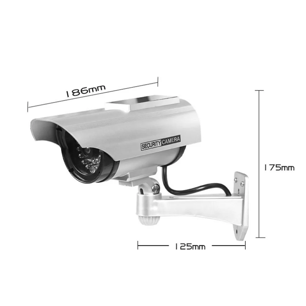 Imagem -06 - Câmera de Cctv Falsa Impermeável Solar Manequim com Led Piscando Exterior ou Interior Câmera Falsa de Aparência Realista para Segurança