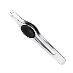 Professional Comfort Hold Non-Slip Stainless Steel Slanted Tip Eyebrow Tweezers Facial Hair Removal Ingrown Brows Slant Tweezer