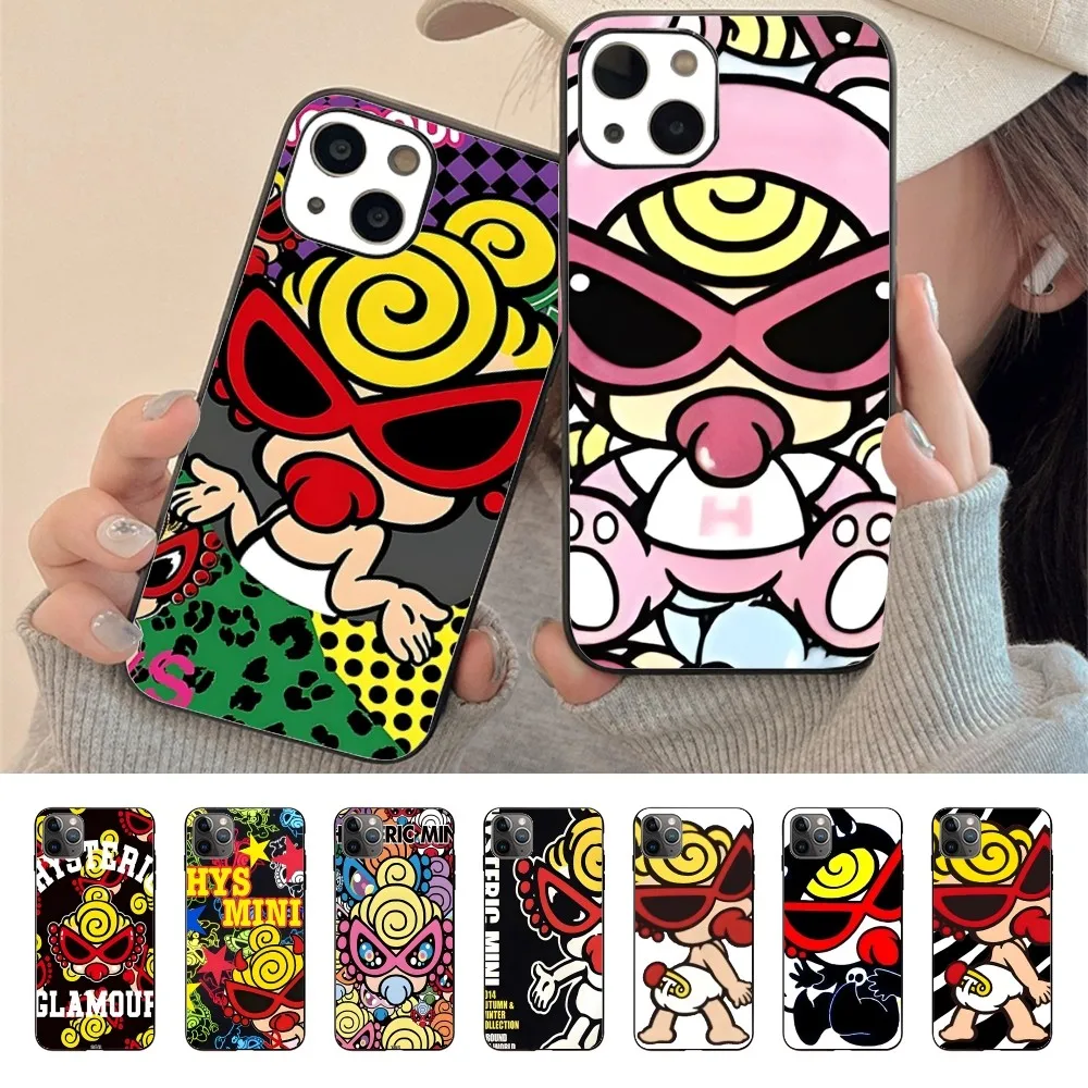 Japan Fashion Hysteric Mini Phone Case For Iphone 15 11 13 14 Pro Max 7 8 Plus X Xr Xs Max Se2020 12mini Cover Case