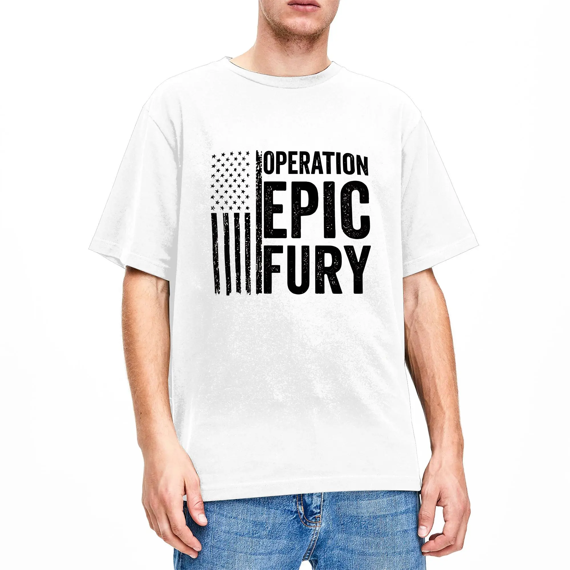 Operation Epic Fury T Shirt Beach  Vintage T-Shirts 100 Cotton Harajuku Tee Shirt For Couple Loose Clothes