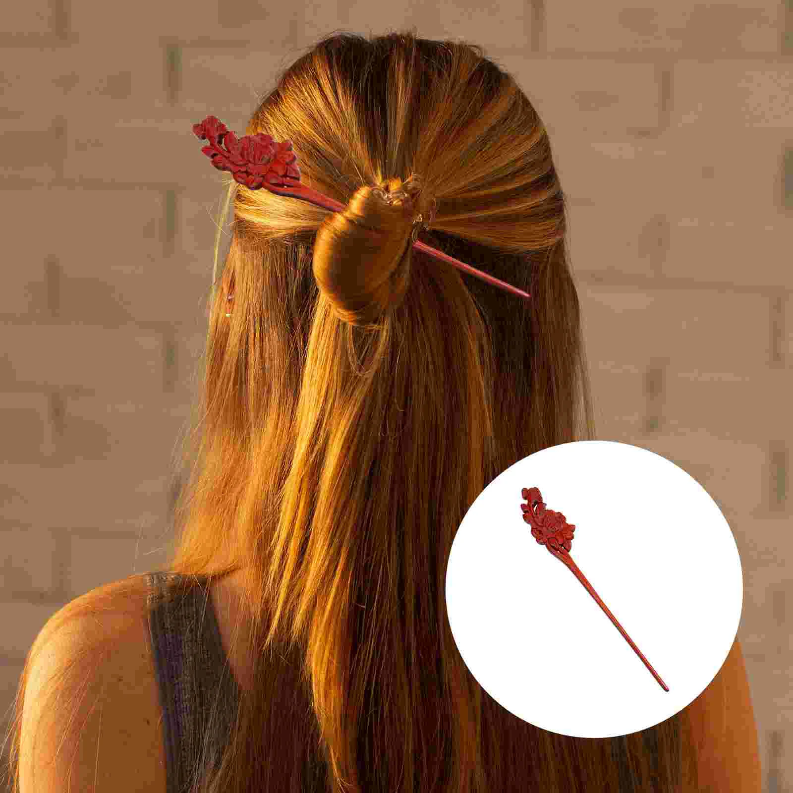 

Hair Balm Stick Hairpin Bridal Accessories Chopstick Brown Sandalwood Wooden Miss