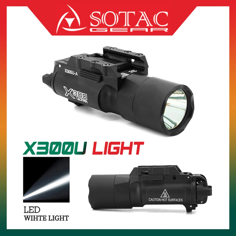 

Sotac X300U Ultra High LED Weapon Light, Tactical Light, Fit for Picatinny Accessory, Rail, 1000 Lumens