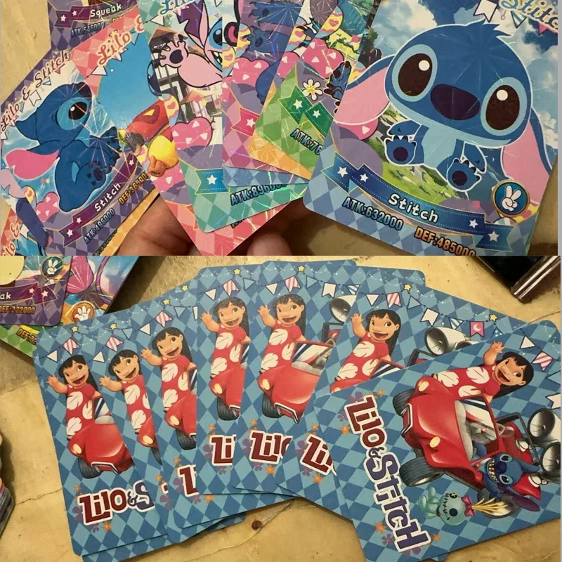 1Set of 288Sheets Interstellar Baby Collection Card Shiny Stitch Cute Stitch Cards Gam Anime Battle Carte for Children Gift Toy