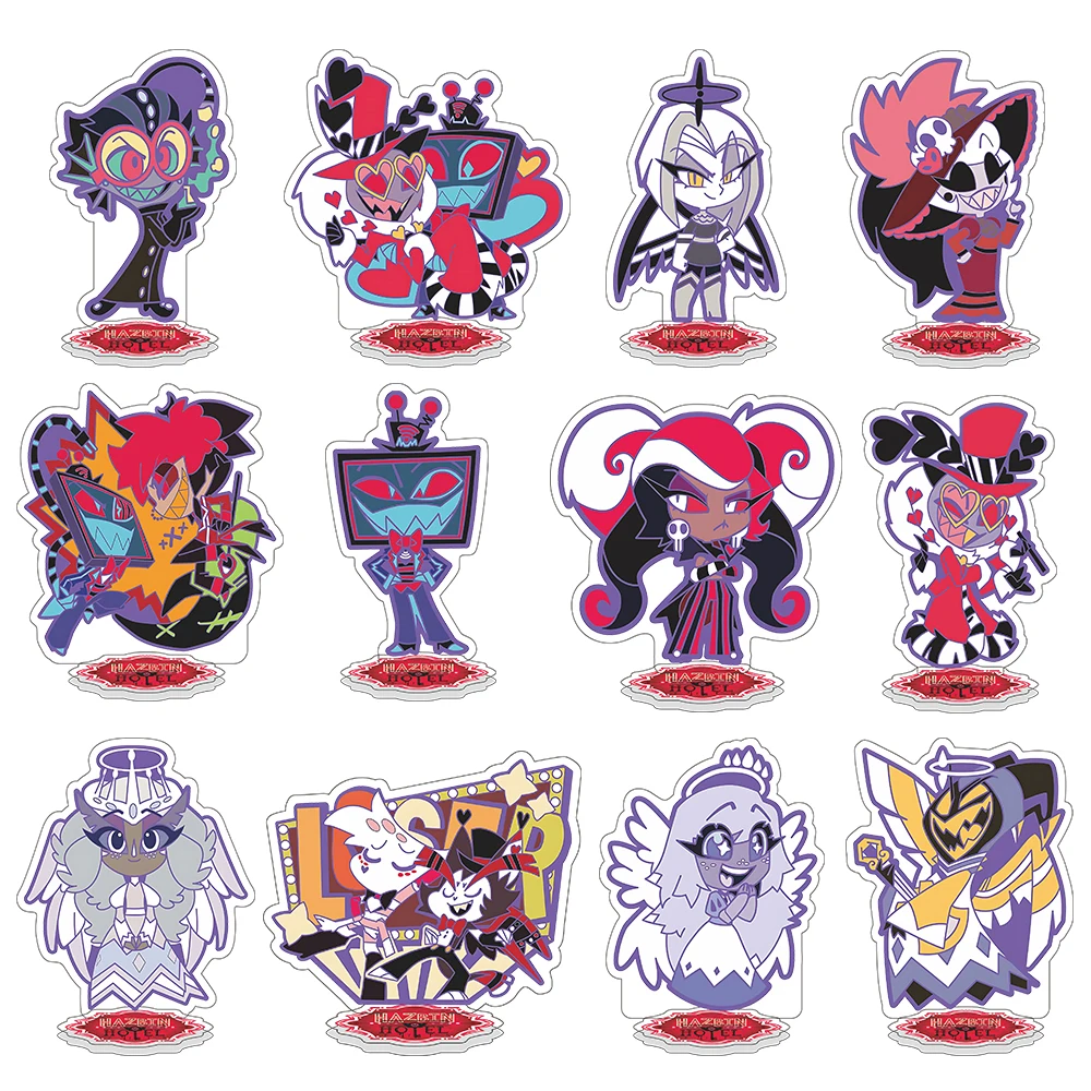 Hazbin Hotel 2026 new Vox Velvette Valentino Lute Rosie Emily Adam Cartoon Figure Anime Fan Gift Acrylic standard Keychain