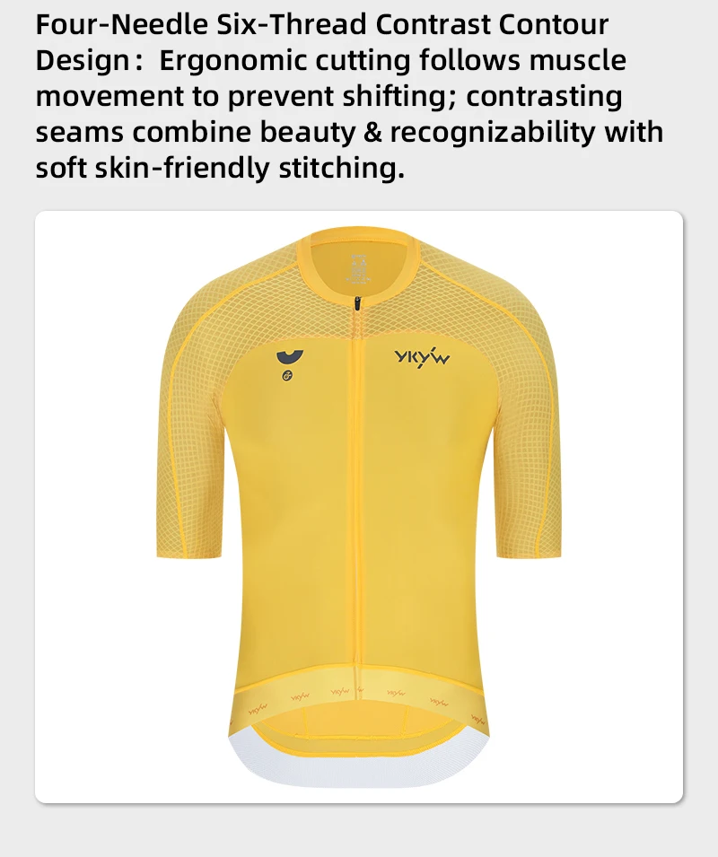 YKYWBIKE Herren Radtrikot 2026 Sommer Kurzarm Fahrradshirt Pro Rennrad Trikot Top Radsportbekleidung MTB – Detail 10