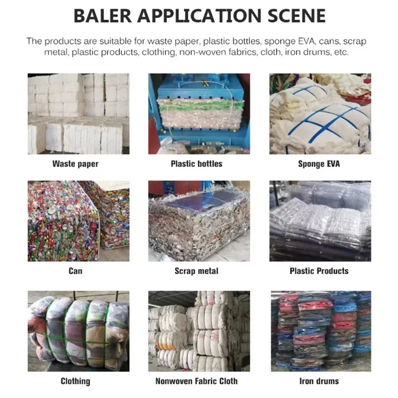 Baling Press Machine Hydraulic Waste Paper Cloth Recycling Baler Press Machine/Vertical Hydraulic Cardboard Box Baling Press