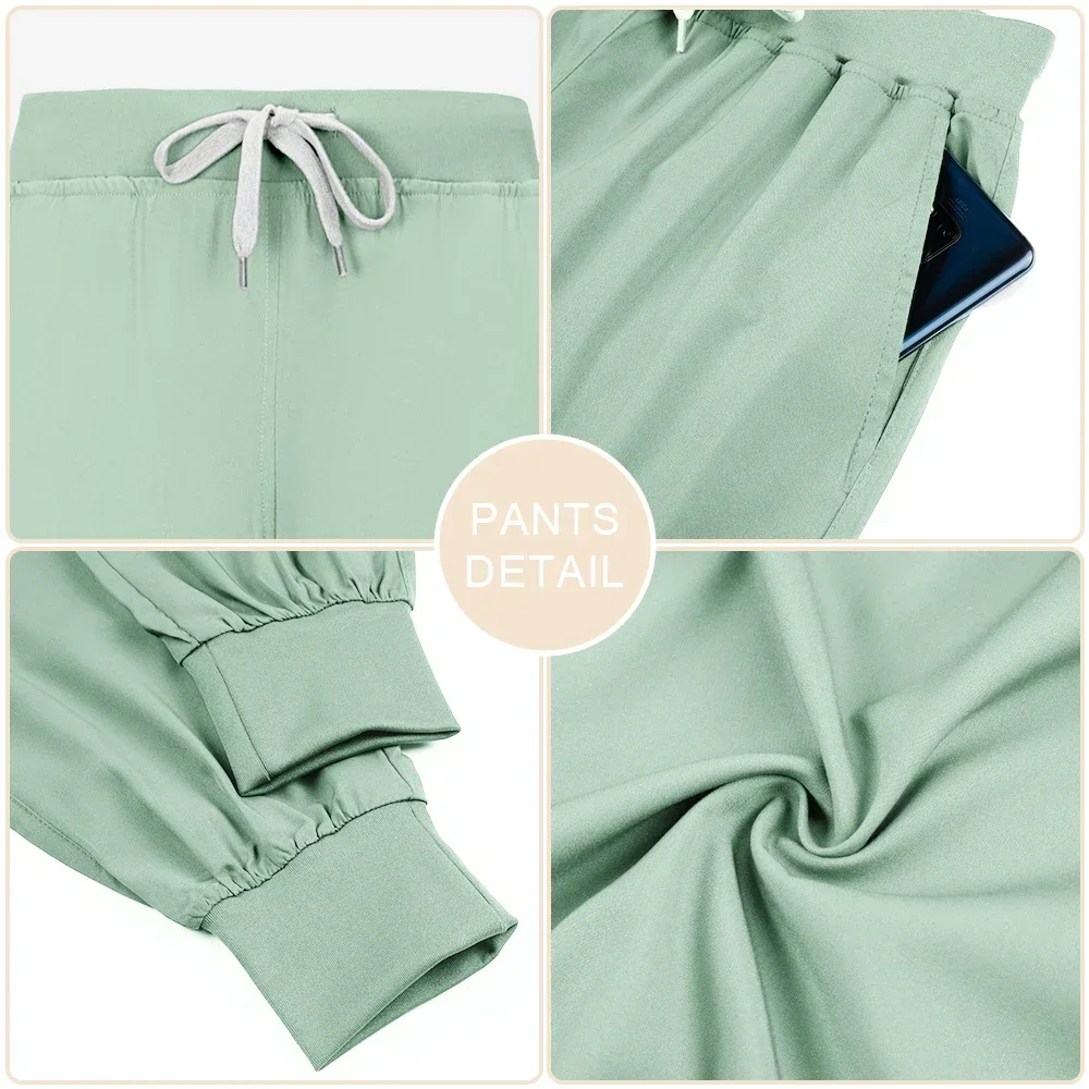 Lekarze pielęgniarki cienki elastyczny szybkoschnący mundurek roboczy mężczyźni kobiety ubrania do mycia rąk lekarz fartuch chirurgiczny zestawy peelingi medyczne