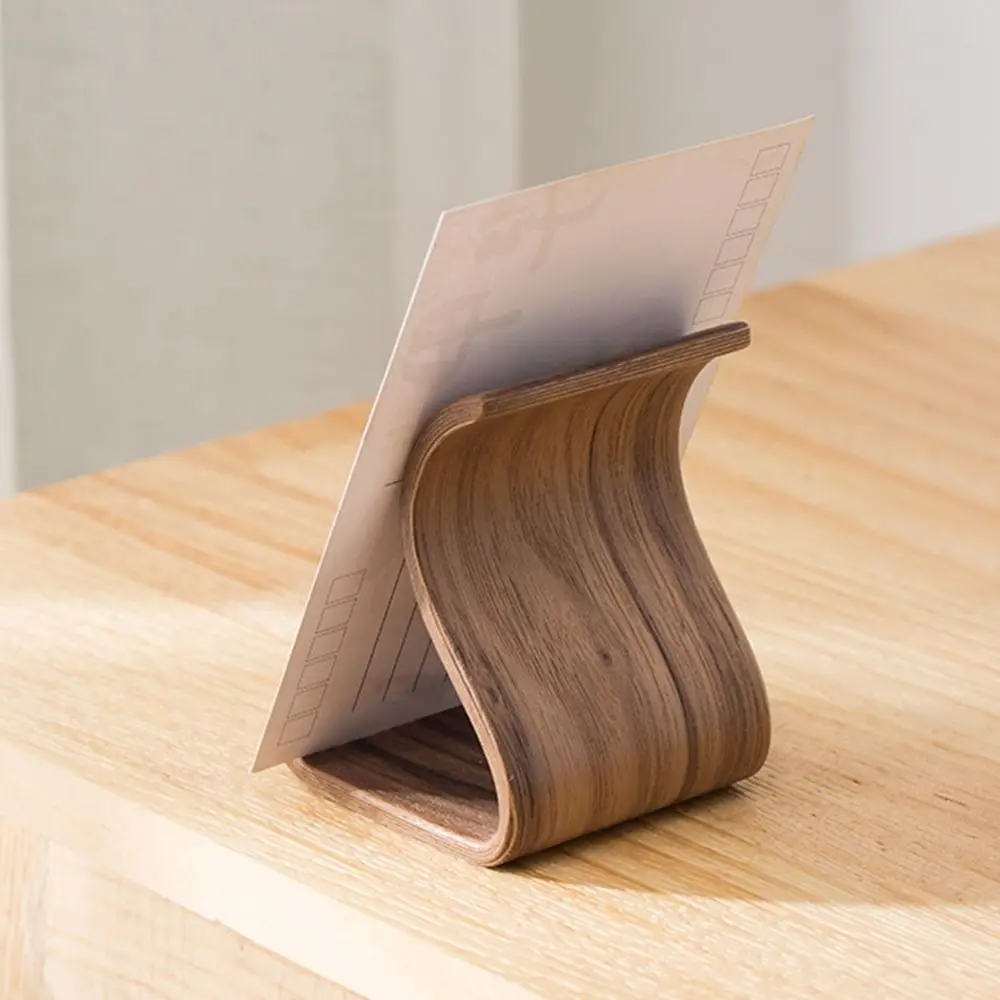 Soporte creativo de madera para teléfono móvil, soporte portátil elegante para tableta, manualidades, soporte de madera duradero para teléfono, decoración de mesa