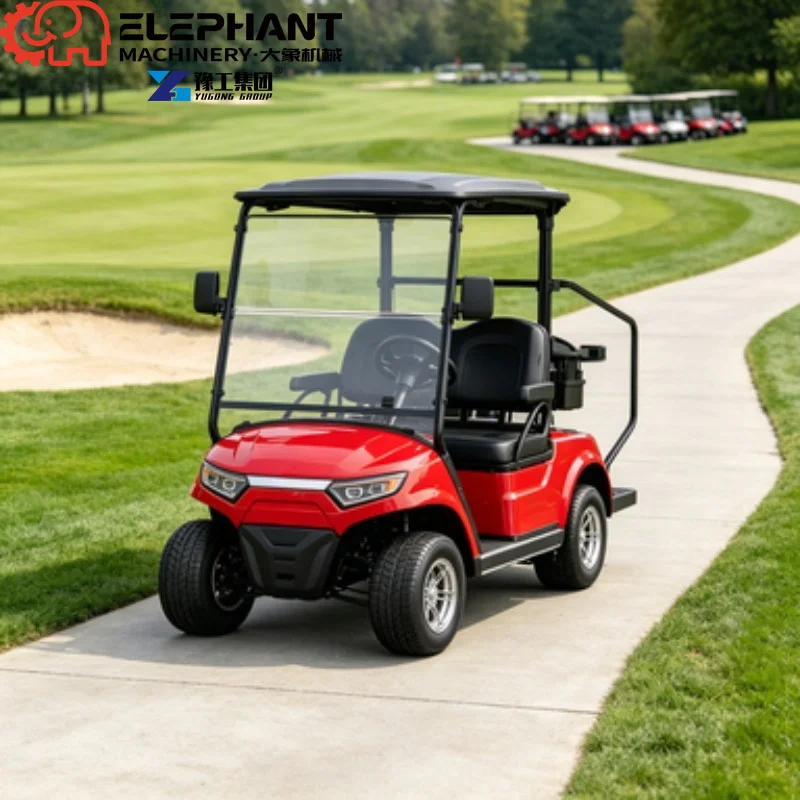 Electric Golf Cart, 2 Seater Street Legal Lifted Buggy 5KW AC Motor 72V Lithium Battery For Resort Hunting