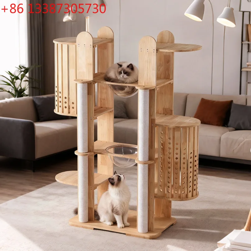 

Solid wood cat climbing frame pet supplies luxury cat nest tree cat scratching board