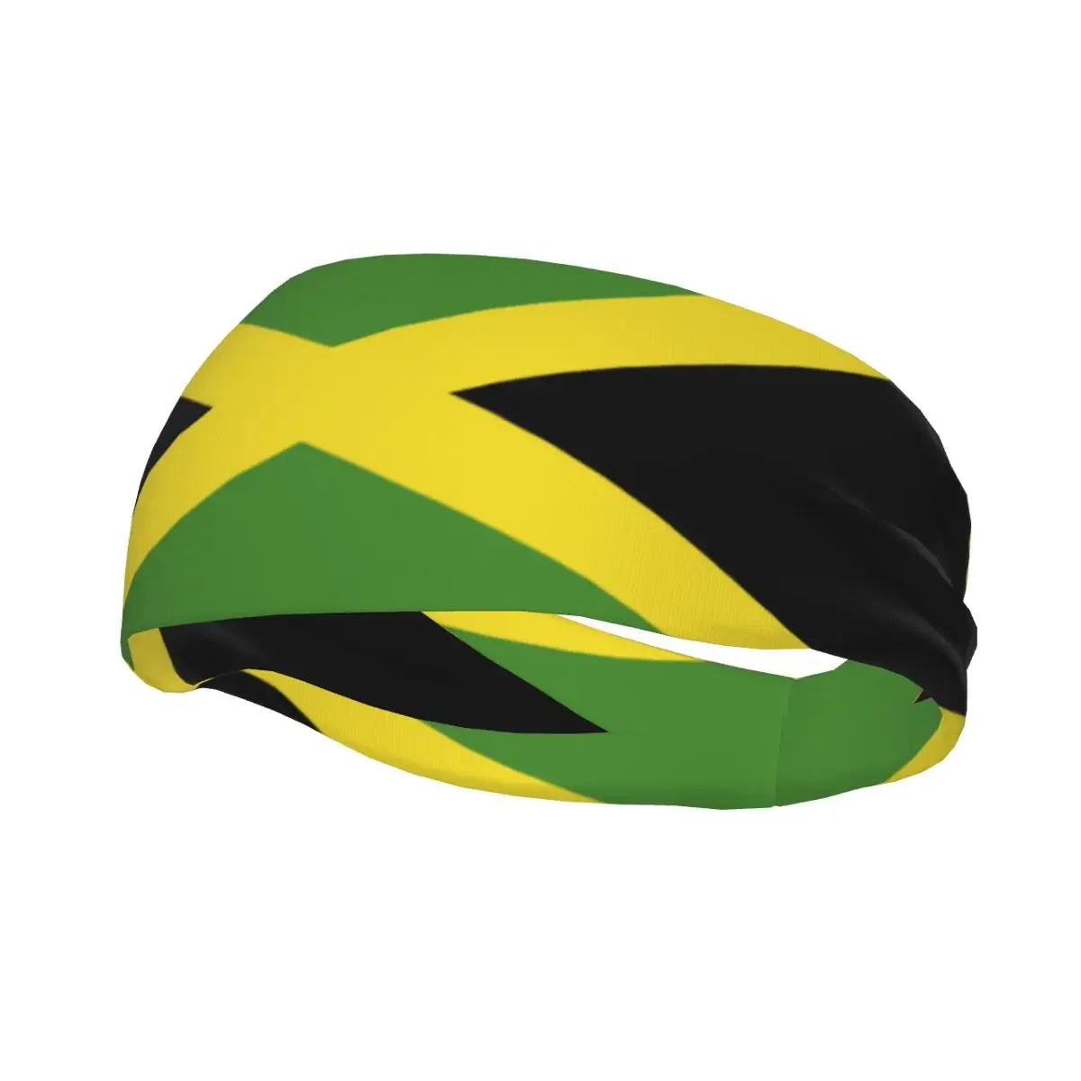 Custom Jamaica Flag Sport Headbands for Women Men Stretchy Moisture Wicking Gym Sweatband