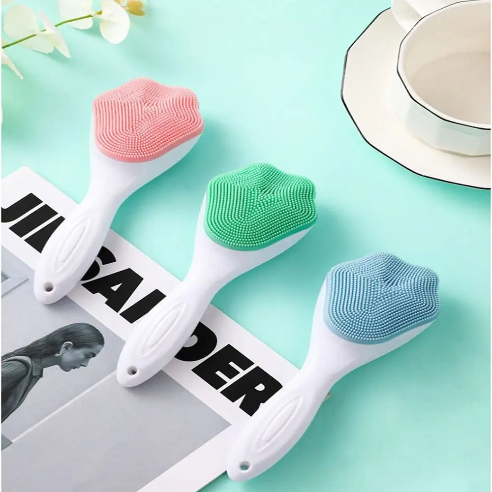 Silicone Silica Gel Facial Brush Cat Paw Shape Soft Exfoliating Facial Brush Skin Care Blackhead Remover