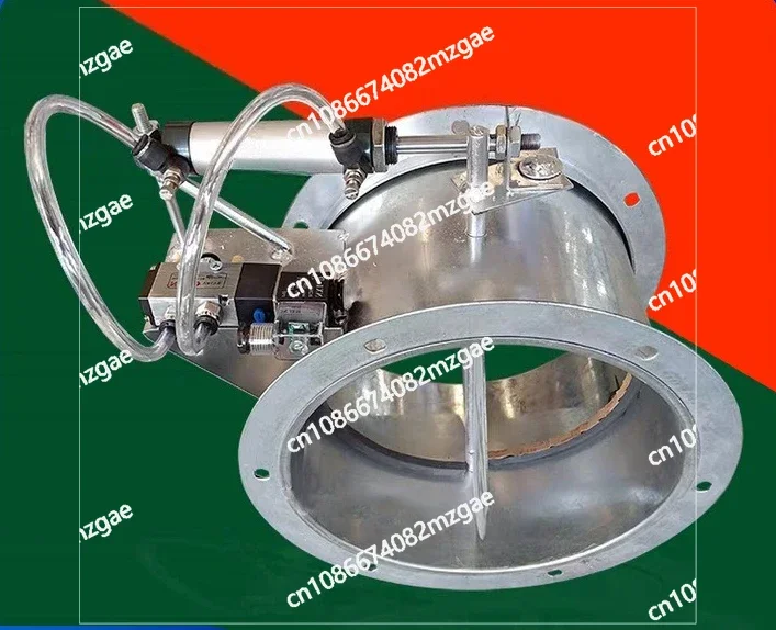 Furniture factory woodworking dust removal air duct pneumatic valve flapper valve air volume control valve double rod