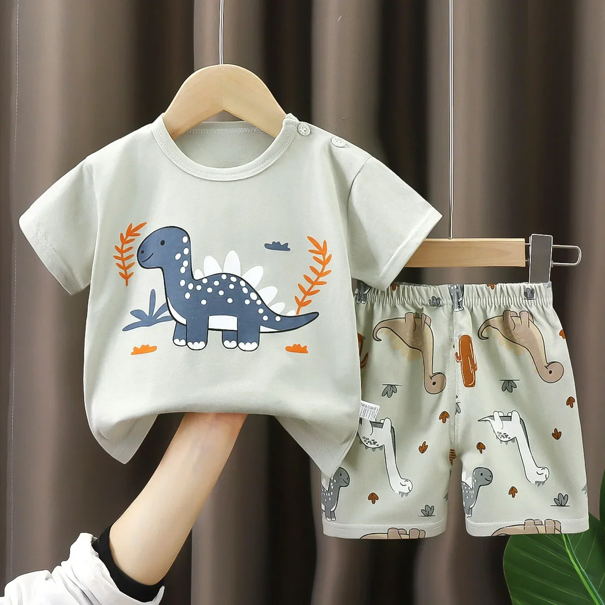T-shirts Comfortable Shorts Cotton Casual Daily Wear For Girls Set Baby Summer Outfits Cartoon Boys Short Sleeve