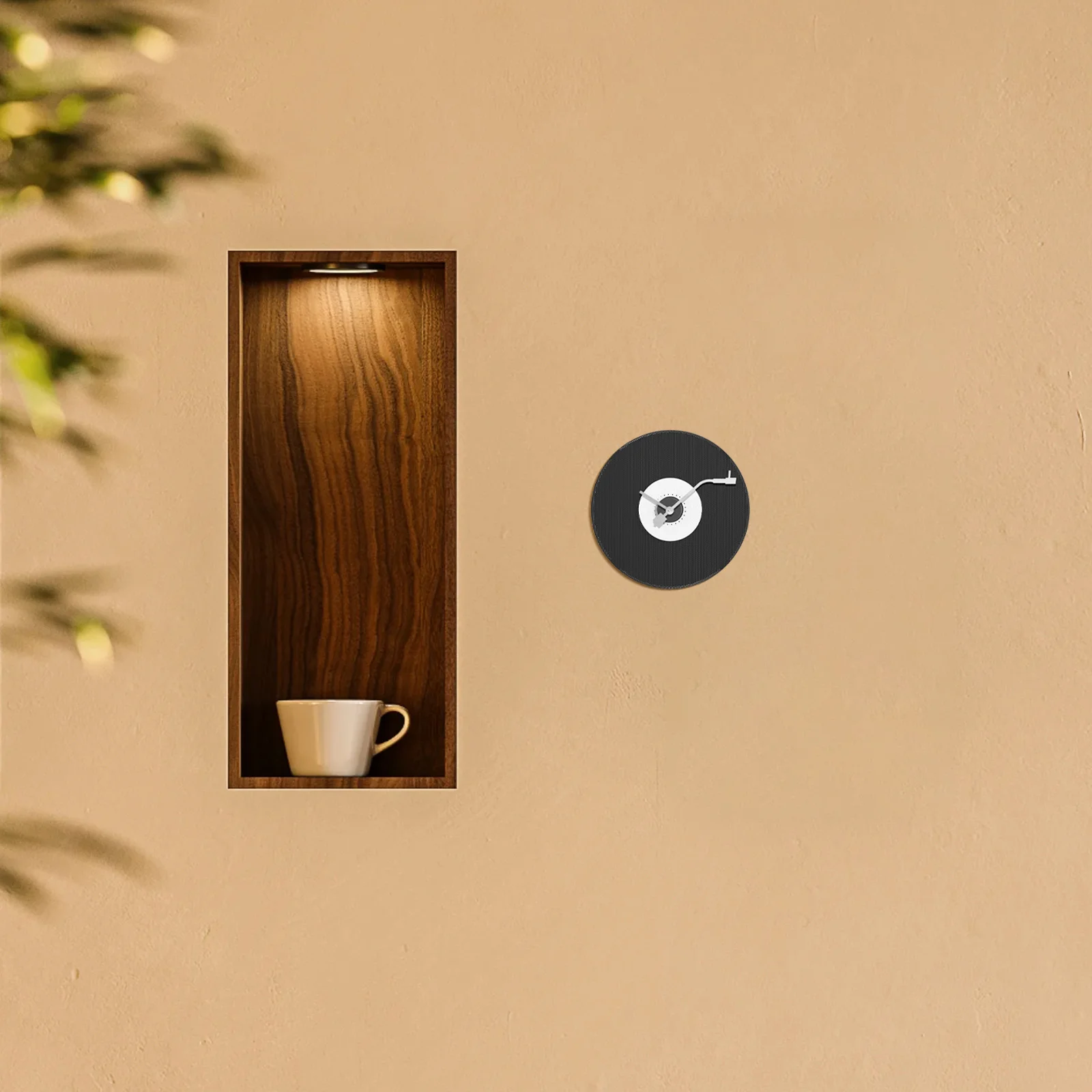 

Silent Quartz Clock Movement Replacement Kit with Vinyl Record Style Hands for DIY Wall Clock Repair Decor Enhancement