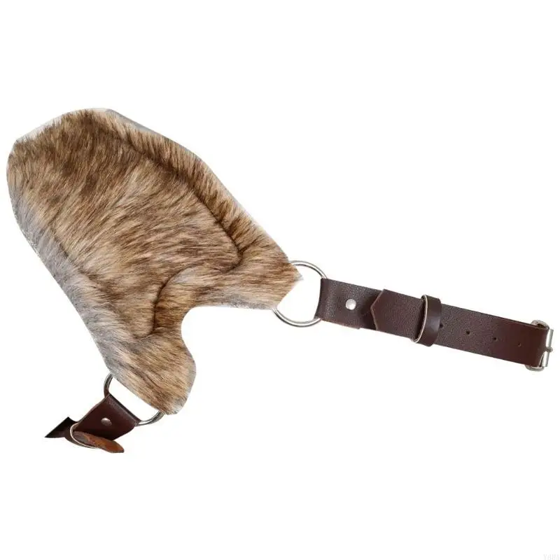 Y88A 중세 어깨 가드 모피 가죽 어깨 쉴드 중세 코스프레 액세서리