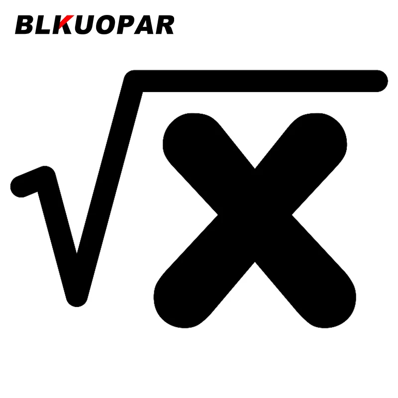

BLKUOPAR For Brand Trademark Math Symbols Decals Vinyl Car Stickers Windshield Waterproof Campervan Sunscreen Funny Decoration