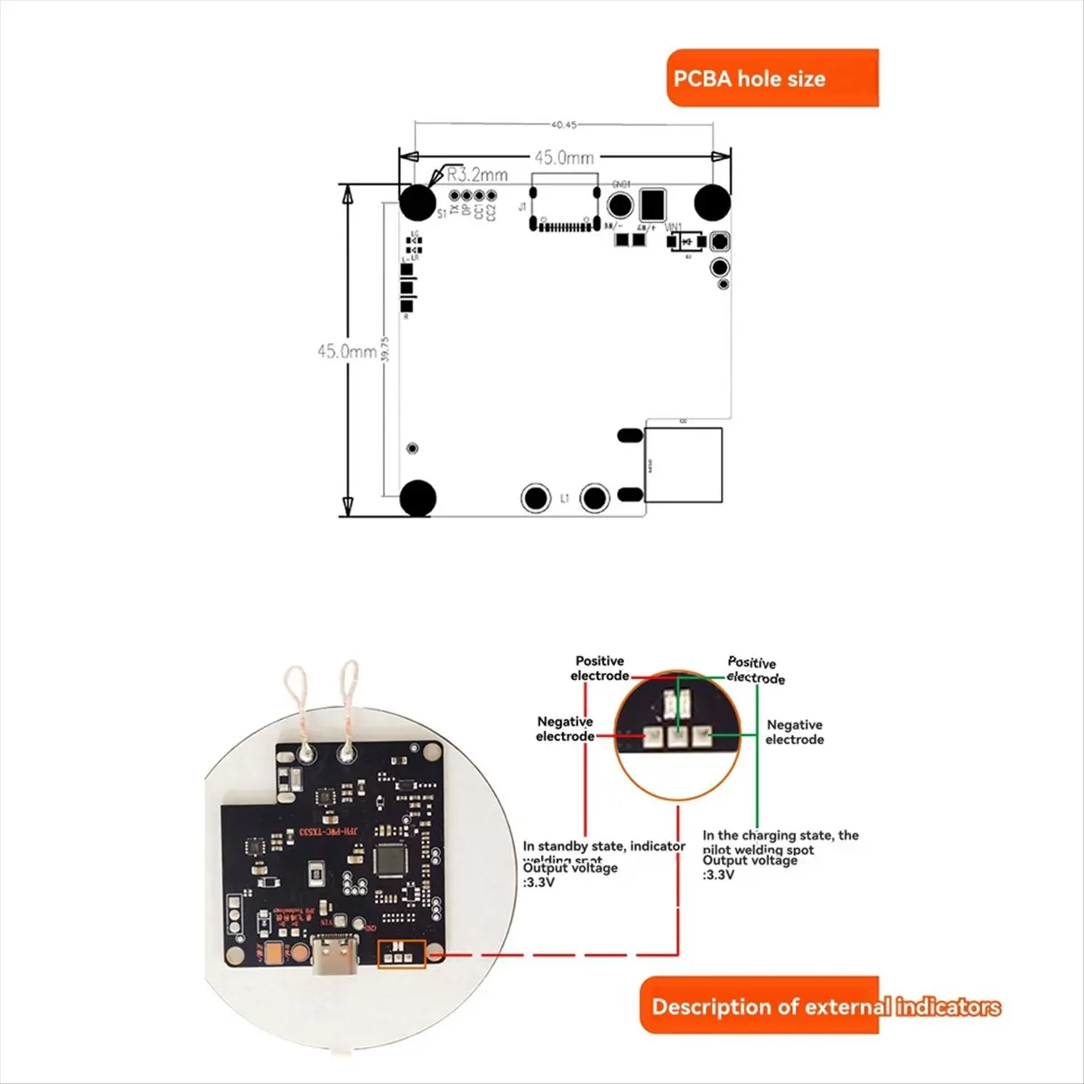 【~ New Y24A】15W 12V 22MM Long Distance Wireless Mobile Phone Fast Charger Module Transmitter Wireless Charging Module Large Coil