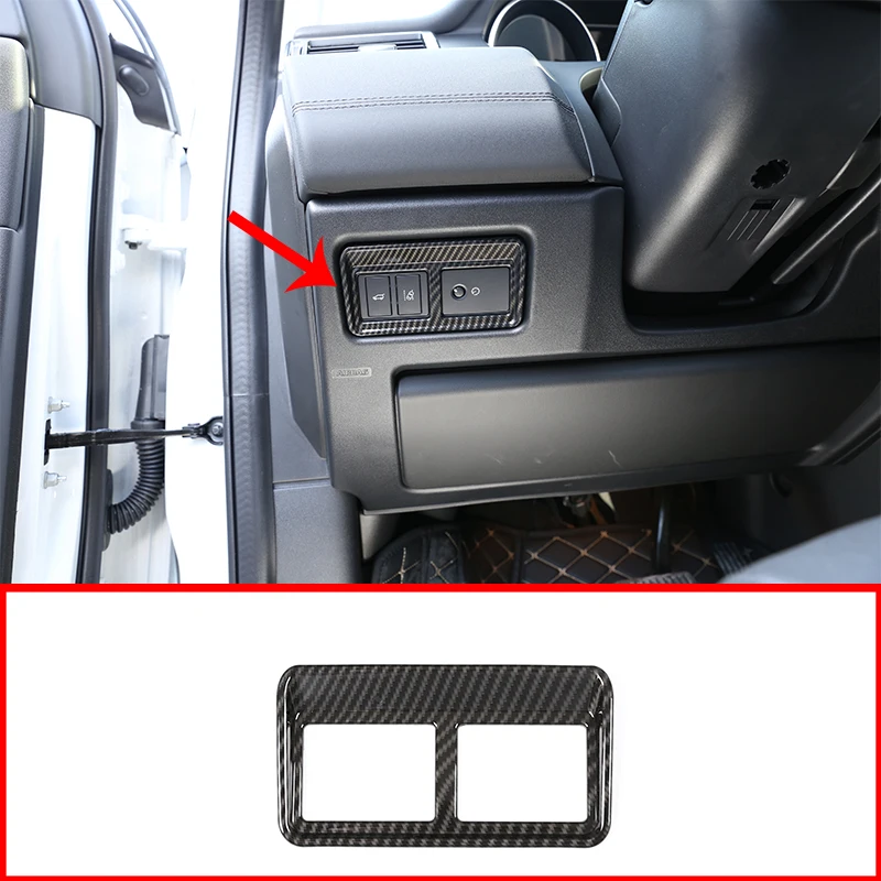 1 Pcs ABS Carbon Fiber Interior Tail Door Switch Frame Cover Trim For Land Rover Discovery Sport 2015 2016 2017 Car Accessories