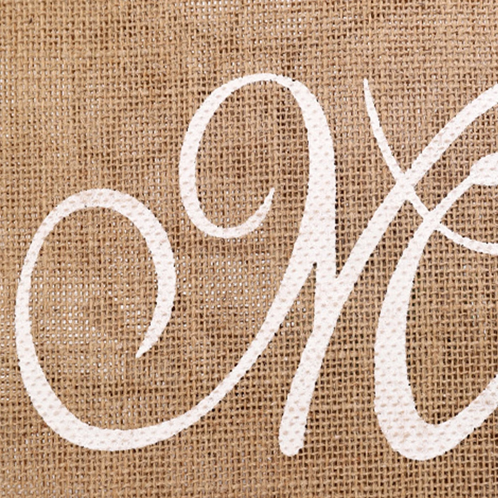 

2pcs Wedding Decoration Bunting Burlap Alphabet For Chair Garden Party Lawn Outdoor Indoor Decorations Wedding Banner Chair