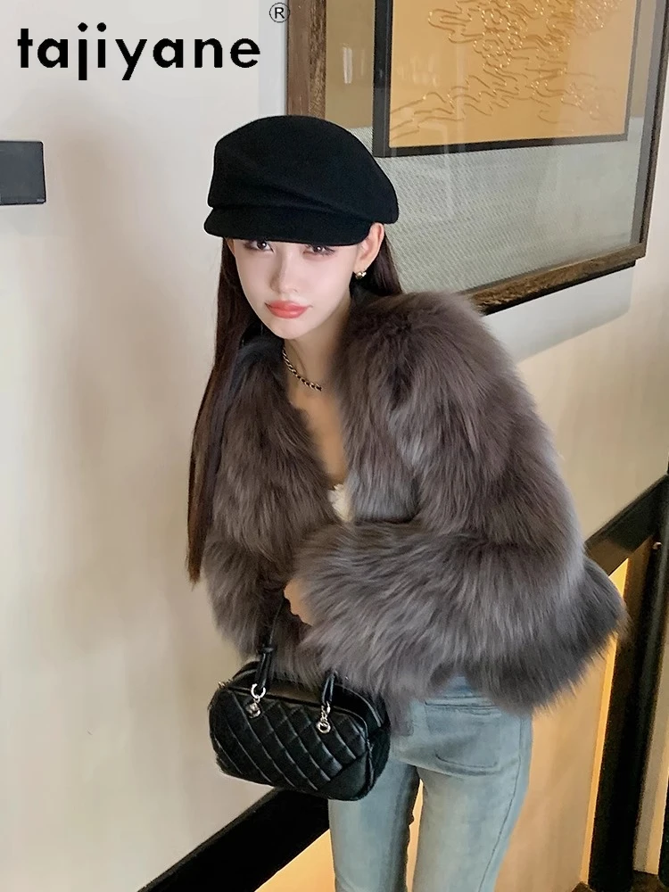เสื้อโค้ทขนสุนัขจิ้งจอกแท้ทั้งตัว แบรนด์ TAJIYANE สำหรับผู้หญิง น้ำหนักเบา อุ่นสบาย คุณภาพสูง สำหรับฤดูหนาวปี 2025
