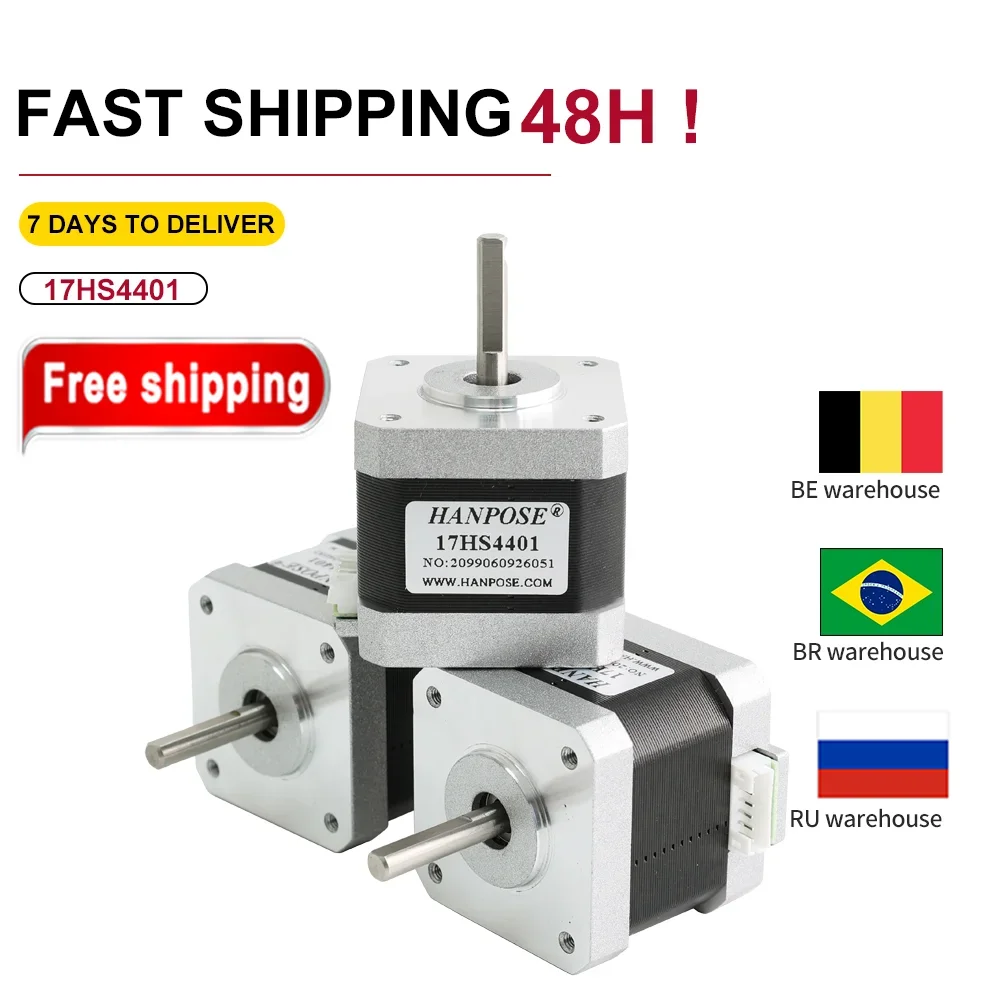 Nema17 Stepper Motor 42 Motor42BYGH 1.5A (17HS4401) Motor 4-Lead 40mm for CNC 3D Printer 12V Stepper Motor