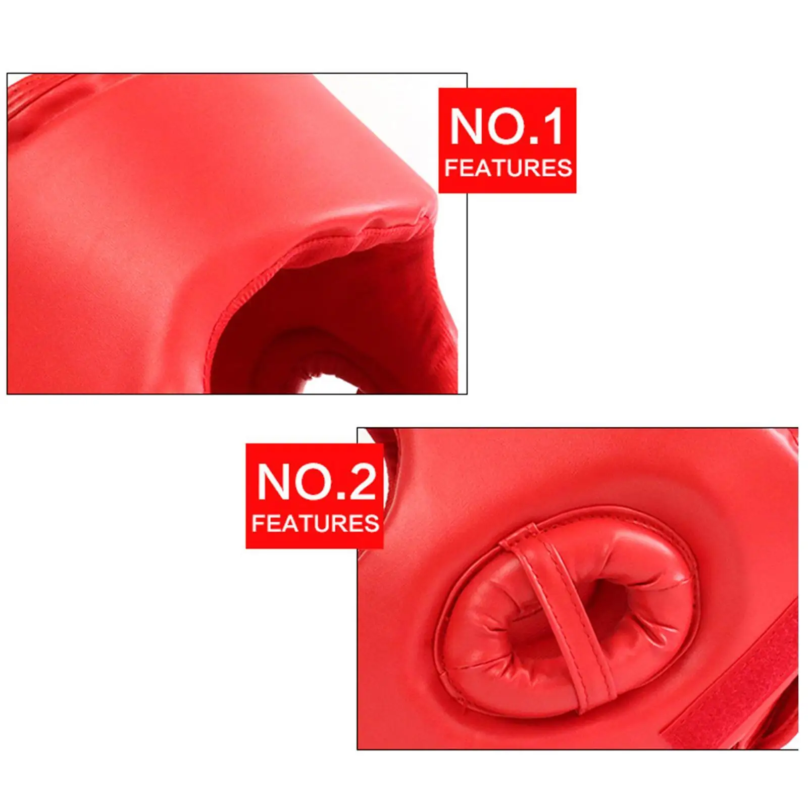 

Head Guard Boxing Sparring Head Protector Mma Head Face 50 to 58CM Red