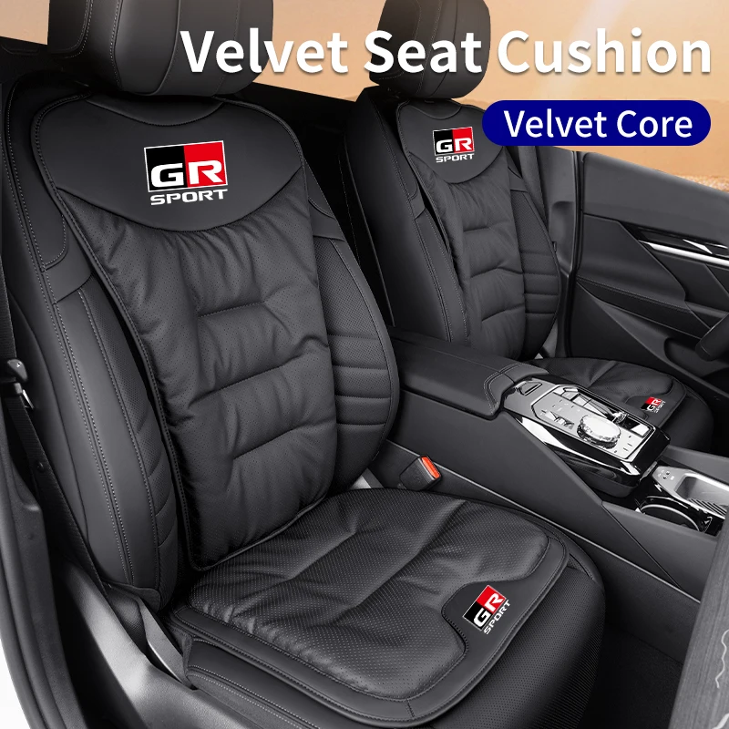 Velluto Auto Anteriore Posteriore Coprisedile Cuscino In Pelle Schienale Tappetino Protettivo Per Toyota GR Gazoo Racing Sport CHR RAV4 Avensis Prado
