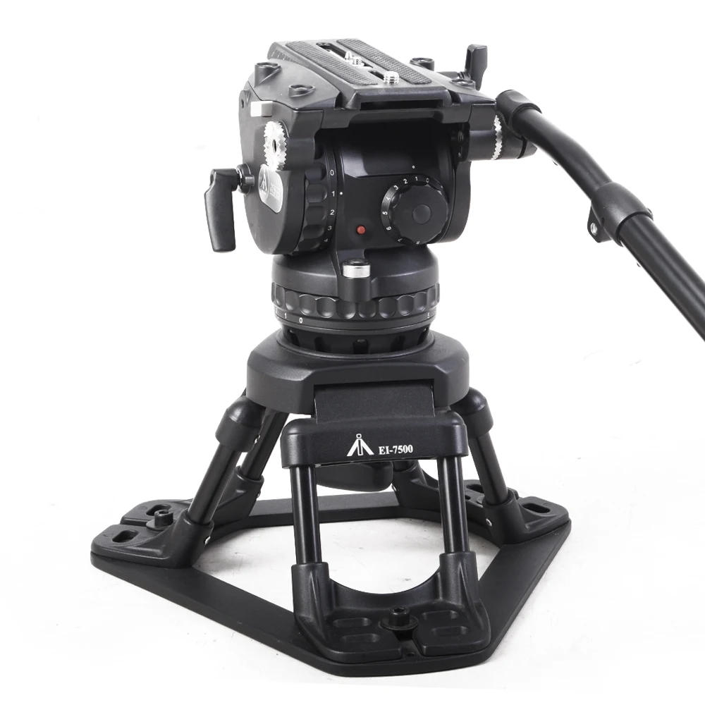 E-IMAGE EI-7500 حامل ثلاثي أرجل أطفال احترافي من الألومنيوم مع وعاء 75/100 مم حامل ثلاثي كامارا لسطح المكتب من Raylab