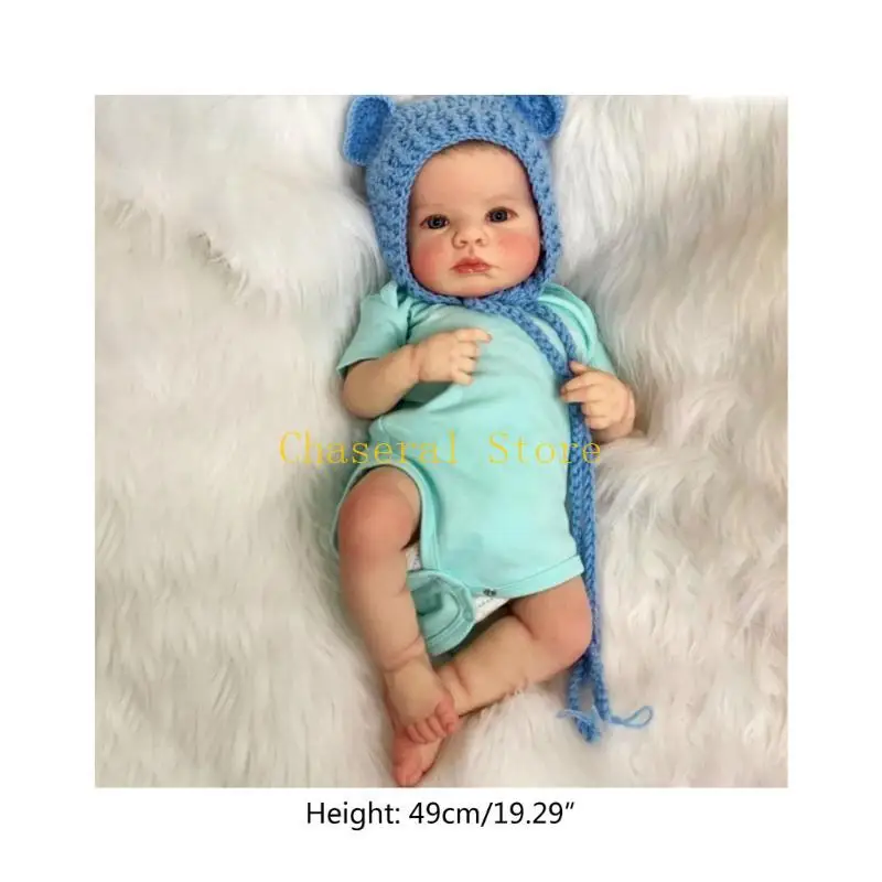 E7CE Handmade realistyczny silikon Reborns Baby Doll kombinezon piękna zabawka dla dziewczynki