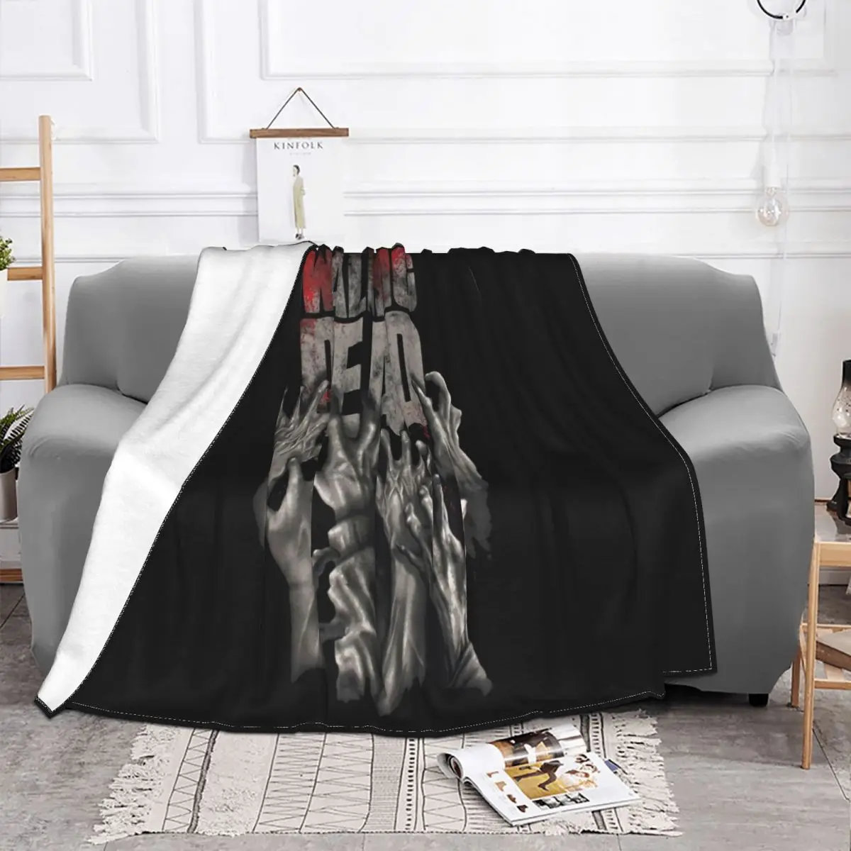 Walking Dead Hands To New Swag Top Any Logo Man 2021 Latest Women Great Quality Pride Movie Tops Colour Throw Blanket