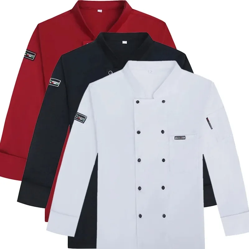 Tenues de travail pour chefs à manches longues pour hommes et femmes dans les restaurants, les cantines scolaires et les cuisines