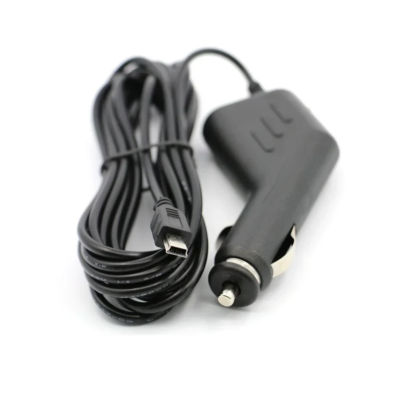 Mini Port USB incurvé de chargeur de voiture, 3.5 mètres, 5V, 1,5 a, GPS, vidéo pour caméra DVR de voiture, entrée DC A2T4, 12-24v